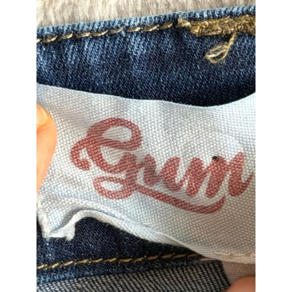 Gum Denim Overalls Womens Size 16 Medium Slim Fit Medium Wash Blue Bib Pocket - Picture 10 of 13